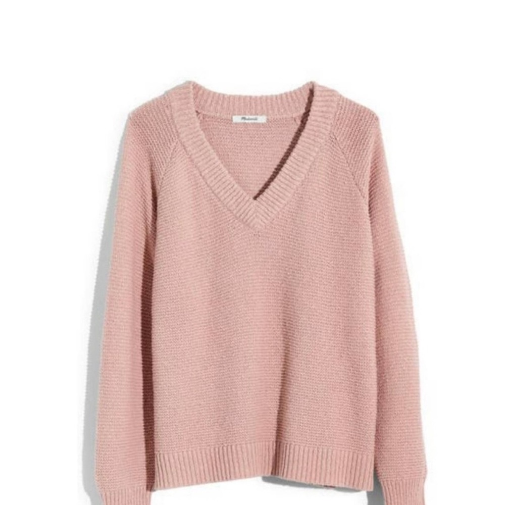 Madewell Arden V Neck Crop Pullover Sweater